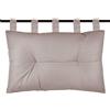Caritex Cuscino Testata Letto Con Passanti a Strappo, Cuscino Testiera Letto Imbottito con Morbido Cotone 100%, Montaggio Rapido e Stabile 45x70 cm Modello Oxford K291 (Naturale)