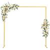 SABUIDDS Arco per palloncini in metallo dorato, 2 m, per matrimonio, decorazione per feste, cerimonie, eventi, decorazione fotografica, feste, matrimoni, arco, cerimonia