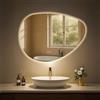 il genio online Specchio da Bagno Almafie con Illuminazione, Specchio da Bagno antiappannamento, Specchio da Parete LED, con e Senza Bluetooth, Contenuto del Set:Senza Bluetooth
