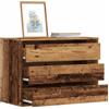 Generico Cassettiera Angolare Legno Antico 80x41x58 cm Legno Multistrato,Marrone,25.95kg,852859