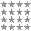 QUARKZMAN 16 Pz Stelle Termoadesive, Cucire Stelle Ricamate, Patch Decorative per Riparazioni Applicazioni per Fai da Te Zaini Borse Cappello Abbigliamento, 29mm Grigio Scuro