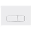 Mendorio Placa de Accionamiento WC, Compatible con Geberit, Sigma, UP300 y UP320, Tamaño de la Placa de Doble Descarga 243×164mm, Incluye Kit de Palanca de Descarga y Marco de Instalación.（Bianco）