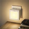 LQWELL® Luce Notturna con Presa Pieghevole con Sensore Crepuscolare, Lampada Notturna con LuminositÀ Regolabile, Luce Automatica con Presa, Luce di Orientamento (Bianco, 1 Pezzo)