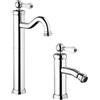 Jacuzzi Coppia rubinetti per lavabo alto e bidet serie Tosca Jacuzzi Rubinetteria per piletta click clack