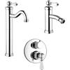 Jacuzzi Set miscelatori Tosca di Jacuzzi Rubinetteria lavabo alto bidet ed incasso doccia con deviatore
