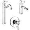 Jacuzzi Kit miscelatori Jacuzzi Rubinetteria lavabo alto bidet e incasso doccia modello Tosca