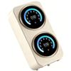 xueqiaolian1006 Mini lavatrice portatile, lavatrice for biancheria intima a doppio serbatoio, motore a frequenza variabile, grigio(White Desktop)