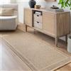Livabliss Sydney Tappeto da Esterno ed Interni Tappeto Esterno Terrazzo Moderne, per Giardino, Balcone, Stile Boho Tappeti Ampi Dimensioni, 78x213 cm Beige Scuro e Nero