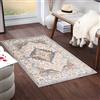 Livabliss Palma Tappeto Vintage Tappeto Per Soggiorno, Corridoio, Cucina Tappeti Orientale, Classico, leggera Manutenzione Pelo Corto, Ampio 80x150 cm, Grigio Talpa, Blu e Grigio