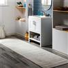 Livabliss Syracusa - Tappeto passatoia per corridoio vintage, 80 x 220 cm, per soggiorno, stile scandinavo neutro Boho con motivo tradizionale, pelo naturale, facile da pulire, grigio e beige