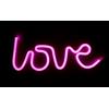 Muitomas, Lampada Neon da Parete, Decorazione a Muro per Ufficio Studio o Casa, Design Colorato con Scritta Love, Potenza 5W, Input DC 5V/1A