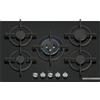 Bosch PRONTA CONSEGNA - SPEDIZIONE IMMEDIATA Bosch Serie 6 PPQ7A6I15 Piano cottura da Incasso 75 cm 5 Fuochi gas Vetro temperato Nero FlameSelect griglie singole in ghisa