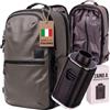 Nothern Peaks Zaino Ryanair 49x20x32 Sottovuoto Con Pompa - Zaino Da Viaggio Bagaglio A Mano Per Aereo, Zaino Viaggio Cabina Con Apertura A Valigia, Porta USB E Lucchetto TSA (Marrone)