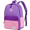 Chase Chic Zaino Scuola Elementare, Zaino Ragazze Bambino Resistente All'Acqua per Scuola Primaria Zainetto Scolastico per Sport e Viaggi Bambini dai 6-11 Anni, Viola e Rosa