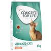 Concept for Life Multipack risparmio! 2 x Concept for Life Crocchette per gatti - 2 x 3 kg Sterilised Cats Salmone