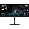 Gigabyte Monitor Led 34'' Gigabyte GS34WQCA Gaming Curvo Wide Quad HD 3440x1440p/1ms/Classe G/Nero [GS34WQCA]