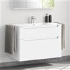 evineo ineo5 mobile sottolavabo La: 100 A: 70 P: 45,5 cm, 2 scomparti estraibili, BE0302WM, ineo5 [Mobili da Bagno > Mobili Lavabo]