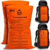 BUG OUT Confezione da 2 fodere impermeabili XL per zaino, 90 x 55 cm, spessore 120 micron, arancione ad alta visibilità, istruzioni di sopravvivenza per bushcraft, 2 bande EPDM, fodera perfetta per