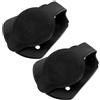 AMUSLESUR 2 Coperture per Supporto Canne da Pesca per Kayak, Design Leggero in PVC Nero, Installazione Semplice per Pesca e Kayak