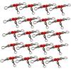WHAMVOX 20 connettori girelle da pesca triple, accessori per pesca d'acqua dolce e salata, rotazione fluida, girelle incrociate