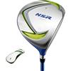 golfuwo 1#/5# - Bastone per mazze da golf in legno NSR per bambini, destrorsi, ragazzi e ragazze, piloti da golf, in ferro Hybird, asta in grafite, con copertura per la testa (9-12 anni (1#), blu)