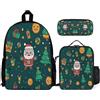WECECE Set Zaini Cat Ragazza con Borsa Termica e Astuccio, Zaino Scuola Kitten Bambini 8-13 Anni per Uso Giornaliero