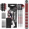 KOTO darts KOTO - Freccette Tribute 14 G, Argento & Rosso, Uso Professionale, incl. Alette, Aste e Portafoglio per Freccette