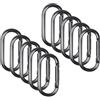 KIXZSAZ Moschettone resistente con gancio a scatto, essenziale per escursionismo, amaca, sacco da boxe, confezione da 10 pezzi. Moschettoni con gancio a, Grigio, 24x50mm
