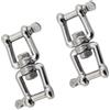 AXYLQJVZNC Girevole for ganascia e Ancoraggio, 2 Pezzi, in Acciaio Inossidabile 304, 4 mm, 5, 6, 8 Hardware Marino(M8)