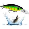 Derwrtup Esche da nuoto, esche da pesca 'esca da nuoto | Esche da animate 3D | Kit di attrezzatura per pesce di acqua salata, crank esca per la pesca di spigola per acqua salata e