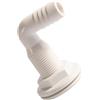 Generic Raccordo a gomito per scarico marino, connettore di uscita angolare dello scafo, design compatto a 90°, 8,2 x 5,1 cm, unità di canale fluido modellato in ABS, alloggiamento in polimero resistente