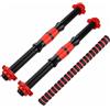 BCBIG Set di 3 manubri corti da 51 cm + biella da 40 cm + 4 pezzi per manubri adatti per dischi con diametro di 25 mm, con manici antiscivolo filettati