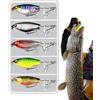 Generic Pesce di piombo di farina di jigging, Kit di esche da pesca a coda di esca,Lures di cucchiaio in metallo con perle sonore - Modello di pesca compatto per la trota dorata bassa d'acqua dolce e