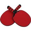 HEMOTON 2 Pezzi Racchetta da Ping Pong per Principianti Impugnatura Confortevole e Controllo Facile, Materiale Plastico Rosso per Allenamento e Giochi All'aperto