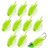 Generic Louures spinner gonna in silicone, Linee di pesca modelli - 10 pezzi Silicone Fishing Lure Jirts,Attrezzature per pesci flessibili per acqua salata bassa di acqua salata Campeggio di sopravvivenza a