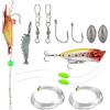 Generic Kit di esche per la pesca 'Achigan - Accessorio per pesca esche nuotatori simulazione realistica,Esche artificiali Attrezzature in acqua per trota salmone bar sgombro laghi e fiumi