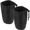 TOYANDONA Set 2 Sacchetti Portaoggetti Nero Oxford per Campeggio e Viaggio, Sacco Compressione per Abbigliamento Coulisse, Salvaspazio e Resistente