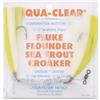 Aqua-Clear Hi-Lo - Teaser per capelli in colori misti per passera, trematrici, trote di mare, croaker, gancio Octo in nichel 3/0, girevole AFW, 18,1 kg GS mono, T-Standoff, capelli gialli e bianchi