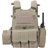 Generic Gilet porta piastre - Pettorina di sicurezza regolabile con tasche multiple, supporto protettivo, modulare a sgancio rapido, attrezzatura da combattimento per paintball e caccia all'aperto