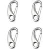 TopHomer 4 moschettoni marini, in acciaio inox, a forma di uovo, a molla, moschettone a collegamento rapido, ganci per parafango, per campeggio, pesca (M70)