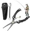 Generic Pinze per pesca al bar, pinze per pesca in acqua salata, pinze ad anello spaccato a lungo naso, strumento di rimozione del gancio portatile pinza per treccia da pesca multiuso per gli amanti della