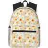 OAZCVBNN Zaino casual leggero giallo chiaro con stampa floreale resistente all'acqua per viaggi quotidiani escursioni weekend fughe