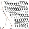 Generic Spinella Barilotto | 50 Pezzi Spinelli a Clip per Pesca,Connettori a Forma di 8 per Pesca in Mare e Acqua
