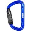 Stein Moschettone in alluminio a forma di D 30 kN - SECURA Triple Action Lock Blue Climbing Moschettone 7075 Alluminio - STEIN
