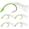 Generic Esche da pesca per il bar - Set di 5 esche artificiali luminescenti - 4,5 cm a coda riflettente, per pescatore acqua salata, all'aperto, notte, persico, gamberetto, pesce gatto