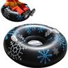Genérico Tubi da neve per adulti, in PVC ispessito con doppia maniglia a ciambella, slitta gonfiabile resistente da 90 cm, per Natale, fiumi ghiacciati, laghi, sci, giochi invernali, donne, uomini,