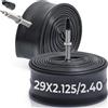 MetersGod 2 pezzi, Premium 29 x 2.125/2.20/2.25/2.30/2.35/2.40, camere d'aria per bici, compatibili con pneumatici da 29 x 2,125 a 2,40, con valvola Presta FV 48 mm, gomma butilica, utilizzati per