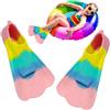 Generic Pinne da nuoto in silicone per ragazzi, pinne professionali per nuoto, design corto e flessibile, di propulsione migliorato, comoda tasca per i piedi, attrezzatura durevole per bambini e