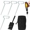 Générique Trapano Ghiaccio Pesca - Materiale Ferro Tessuto Oxford Robusto, Picchetto Tenda Universale Metallo Filettato, Trapano Inverno Sistema Antiscivolo Stabile | Kit di Fissaggio Rapido Per Campeggio