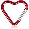 HERCHR Moschettone a Forma di Cuore, Moschettone di Sicurezza in Lega di Alluminio Clip di Sicurezza Fibbia da Campeggio per Escursioni, Arrampicata, Campeggio, Trekking (Rosso)